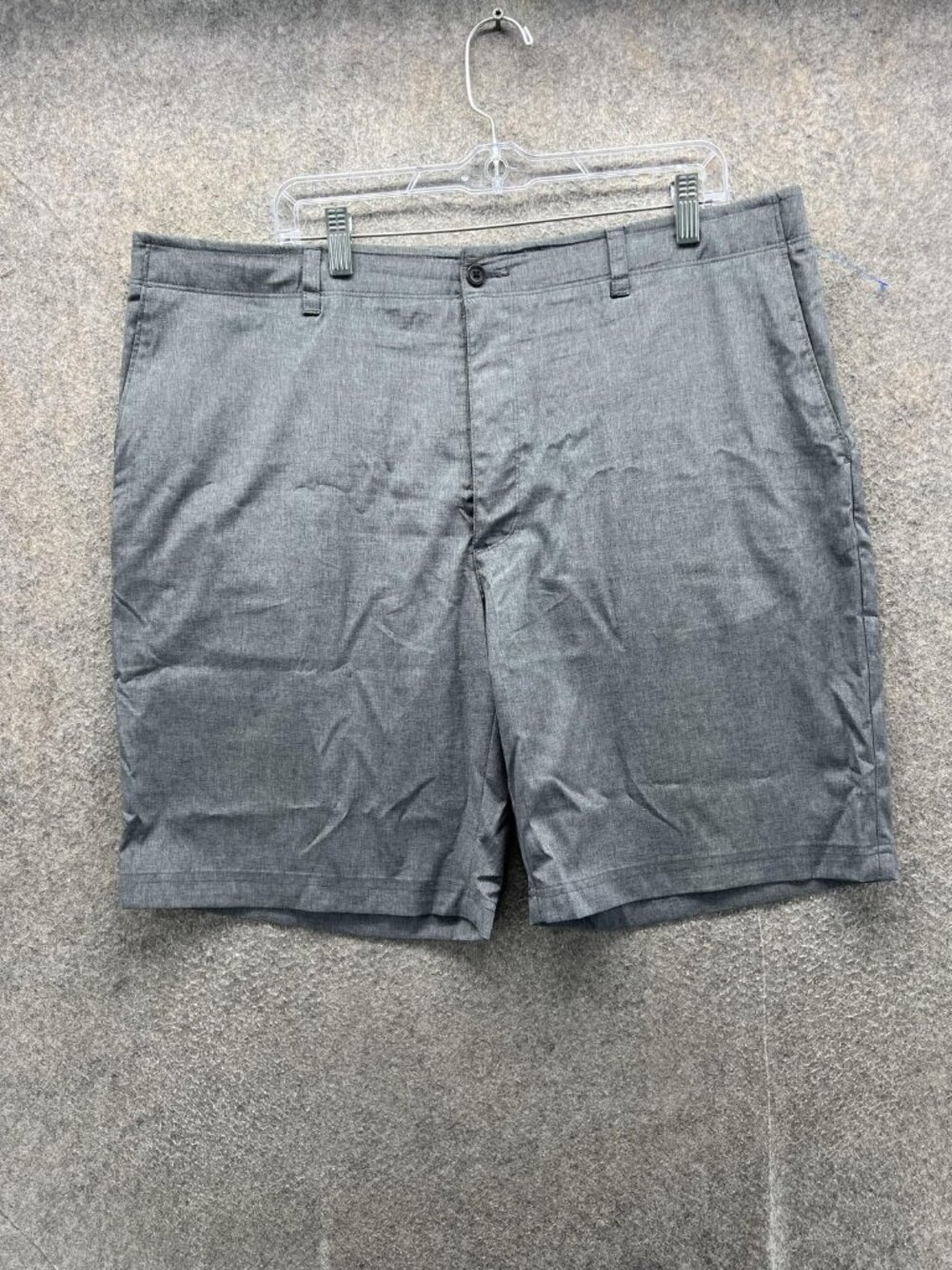 Nicklaus Shorts Mens 40 Gray Chino Flat Front Microfiber Golf Casual Summer